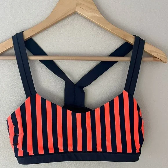 Lululemon Sports Bra Navy and Orange Size Small (4-6) - Picture 1 of 3